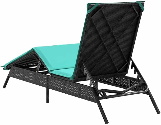 Outdoor Sun Lounger, Adjustable Patio Recliner with Cushion - Photo 6
