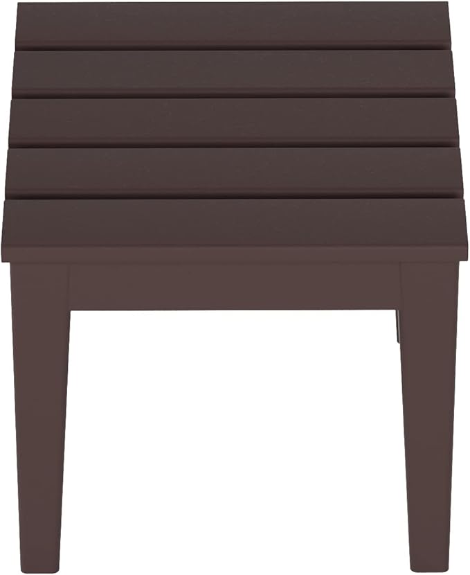 WestinTrends Ashore Outdoor Patio Modern Adirondack Side Table, Dark Brown