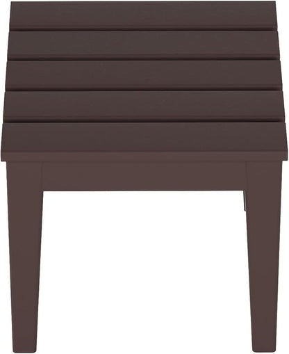 WestinTrends Ashore Outdoor Patio Modern Adirondack Side Table, Dark Brown