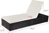VINGLI Outdoor Chaise Lounge with Adjustable Backrest - Photo 3