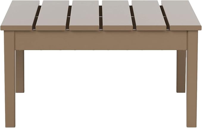 WestinTrends Ashore Outdoor Coffee Table, 32 Inch All Weather Poly Lumber Adirondack Patio Coffee Table Square Low Table - Photo 5
