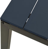 Vintage Style Black Steel Garden Bench Rectangular Outdoor Seating for Patio Balcony - Photo 6