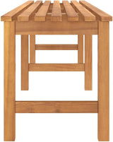 Solid Teak Wood Outdoor Garden Bench 70.9 Inch Length Durable Patio Seating for Adults - Photo 6