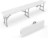 VINGLI 6 feet Plastic Folding Bench, Portable in/Outdoor Picnic Party Camping Dining Seat - Photo 1