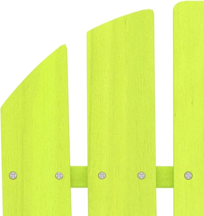 Oversized Green Adirondack Outdoor Chair 34.1x27.4x35.2 in Solid Fir Wood Ergonomic Patio Dining Seat with Wide Arms - Photo 6