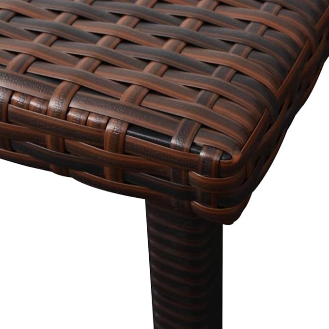 Sun Lounger Outdoor Chaise,Outdoor Lounge Chairs Set of 2,Chaise Lounge,Lounge Chairs for Outside,Pool Lounge Chairs,Outdoor Chaise Lounge,with Cushion & Table Poly Rattan Brown