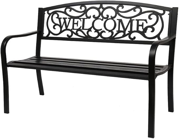 50inch Outside Bench Seats Chair Patio Outdoor Garden Bench, Patio Park Bench, Front Porch Bench - Photo 8