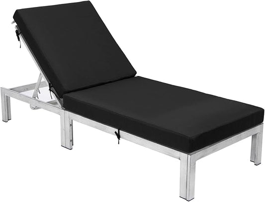 Maykoosh Outdoor Chaise Lounge Chair with Cushion - Patio Lounge Seating - Weather Resistant Aluminum Furniture