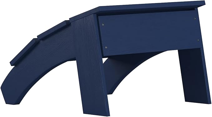 Flash Furniture Sawyer Indoor/Outdoor Commercial Grade Adirondack Ottoman - Navy All-Weather Adirondack Style Footrest