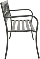 Patio Bench, Outside Bench, Yard Bench, Porch Bench, Metal Bench, Bench with Back, Park Benches, for Patio Furniture - Photo 4