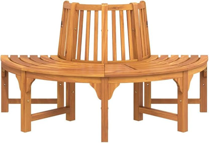 vidaXL Outdoor Garden & Terrace Eucalyptus Bench, Vintage Style, Rustic Patio Seat for Relaxing