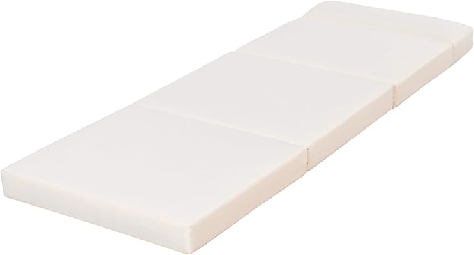 Merax, Cream Outdoor Chaise Lounge Headrest, Patio Reclining Chair Cushions with 4-Fold Design for Lawn, Pool and Beach - Photo 2