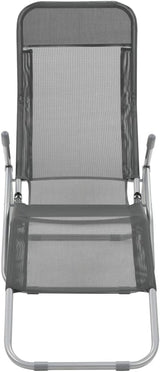 2 Pack Folding Outdoor Chaise Lounge Anthracite Textilene Modern Adjustable Backrest 23.6x55.9x38.2 in Lightweight - Photo 4