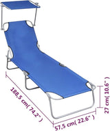 Folding Sun Lounger, Patio Chaise Lounge Chair, Outdoor Recliner Lounge Chair Sun Loungers - Photo 2