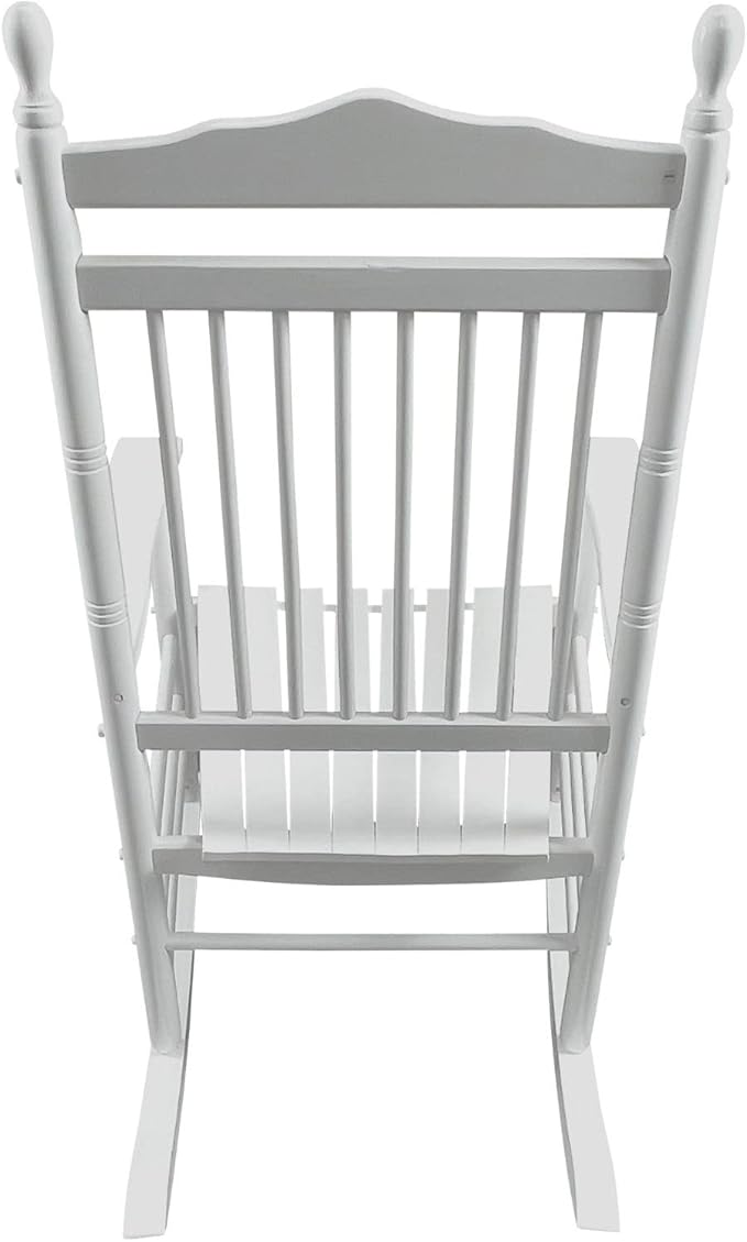 Rocking Solid Wood Chair, Front Porch Rocker for Adult, Load Bearing 280 lbs