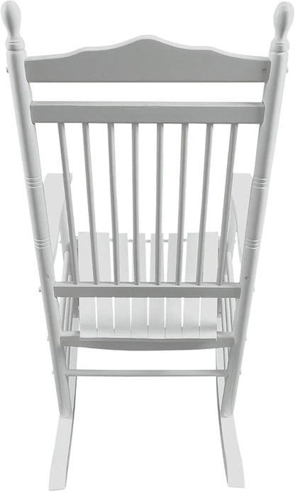 Rocking Solid Wood Chair, Front Porch Rocker for Adult, Load Bearing 280 lbs