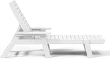 WestinTrends Malibu Poly Reclining Chaise Lounge (Set of 2) White - Photo 8