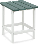 Aoodor 19'' Adirondack Side Table, Rectangular HDPE End Table, Weather Resistant and Easy Maintenance, Green - Photo 4