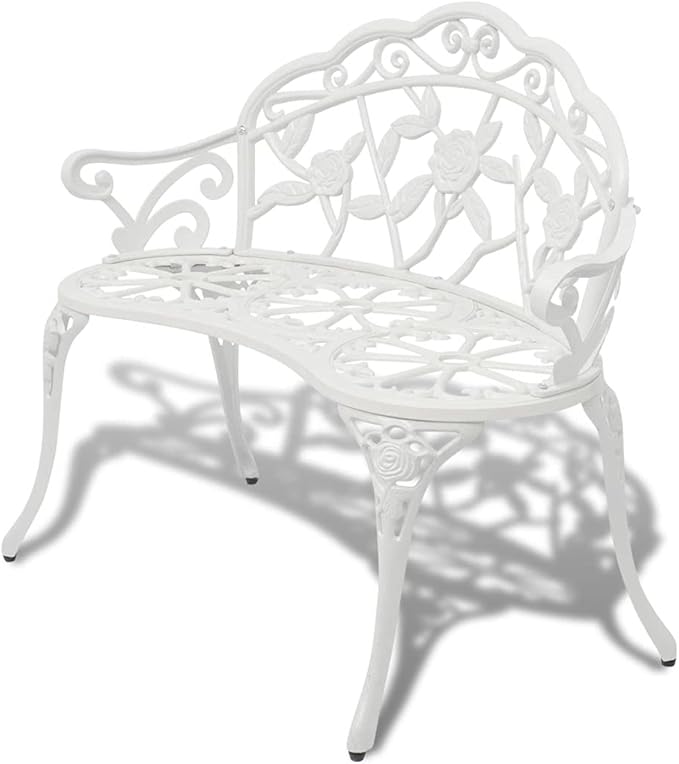 (Fast Delivery) Metal Garden Bench, Outdoor Furniture, Outdoor Seating, Seats up to 2 Persons, for Porch, Pool, Garden - Photo 1