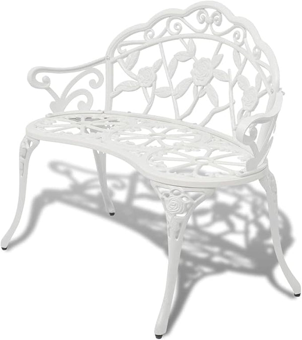 (Fast Delivery) Metal Garden Bench, Outdoor Furniture, Outdoor Seating, Seats up to 2 Persons, for Porch, Pool, Garden - Photo 1