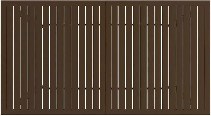 Outdoor Small Table Patio Furniture Outside Table Patio Side Tables Patio Table Brown 55.1"x31.5"x28.3" Steel