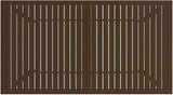 Patio Table Brown 55.1"x31.5"x28.3" Steel - Photo 5