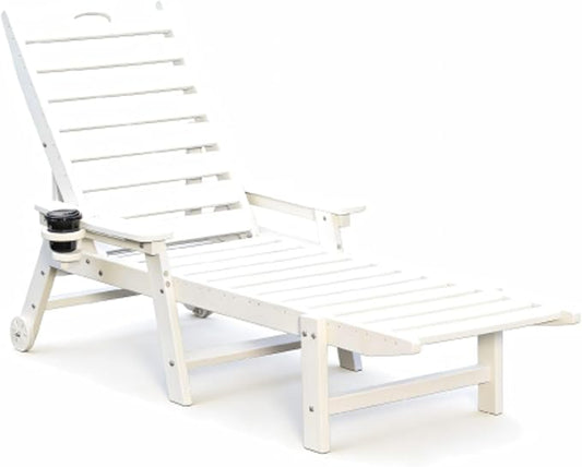 Outdoor Chaise Lounge Chair with Adjustable Backrest and Heavy-Duty Support for Ultimate Relaxation