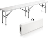 Outvita 6ft Folding Portable Bench, Waterproof Foldable Plastic Bench Seat, Light-Weight Seat for Indoor, Outdoor - Photo 1