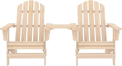 Adirondack Chairs with Tea Table Adirondack Chair Garden Chair Wooden Recliner Chair Adirondack Garden Chair Deck Chair Balcony Chair Garden Lounger Solid Wood Fir