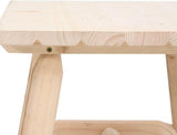 Solid Wood Square Side Table for Outdoor Use, Natural Untreated Spruce Wood, Durable and Weather-Resistant - Photo 6