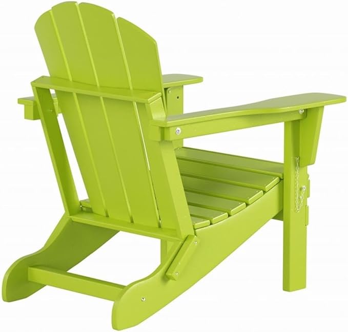 Costaelm Outdoor Folding Chair, Outdoor Seating Folding Firepit Chairs, All Weather Poly Adirondack Chair for Deck Backyard Garden Lawn Pool Patio, Lime