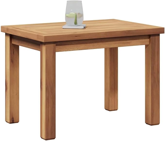Brown Outdoor Coffee Table 19.69x13.78x14.17 in Solid Teak Small Patio Cocktail Table for Garden Balcony Porch Backyard - Photo 3