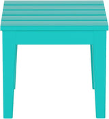 WestinTrends Ashore Outdoor Patio Modern Adirondack Side Table, Turquoise - Photo 1