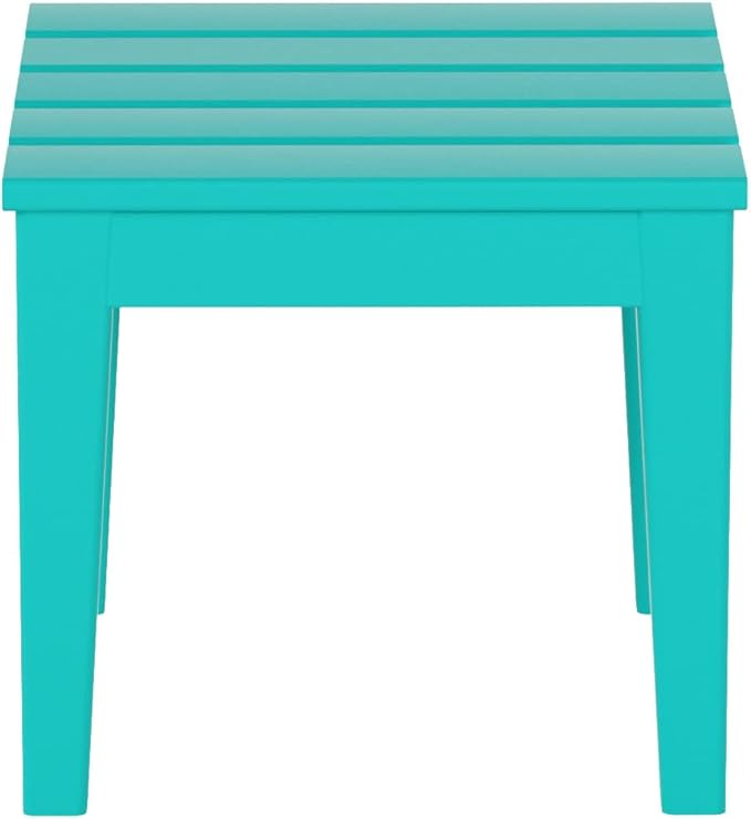 WestinTrends Ashore Outdoor Patio Modern Adirondack Side Table, Turquoise