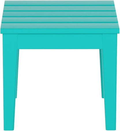 WestinTrends Ashore Outdoor Patio Modern Adirondack Side Table, Turquoise