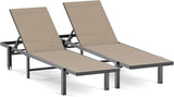 Ciokea Patio Chaise Lounge Chair Set of 2, Outdoor Lounge Chairs with Wheels - Photo 1