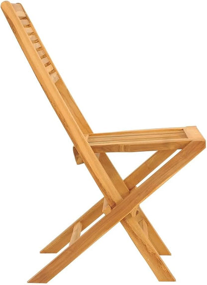 Folding Patio Chairs 2 pcs 18.5"x24.4"x35.4" Solid Wood Teak Outdoor Chairs Furniture Balcony Furniture Suitable for Gardens, Pools, patios.