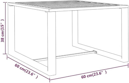 vidaXL Aluminum Coffee Table in Anthracite - Indoor/Outdoor Versatile and Modular Design - Easy to Assemble