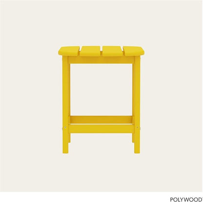 POLYWOOD SBT18LE South Beach 18" Outdoor Side Table, Lemon