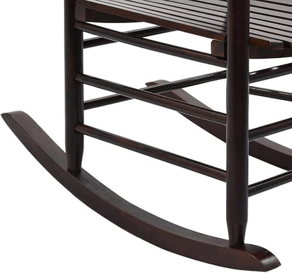 Rocking Chair Brown Poplar Hardwood Standard Durable Outdoor Chairs Patio Chairs for Outdoor Indoor