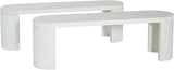 Christopher Knight Home Vex Set of 2 Concrete Outdoor Bench with Modern White Terrazzo Effect, Outdoor Dining Chairs - Photo 5