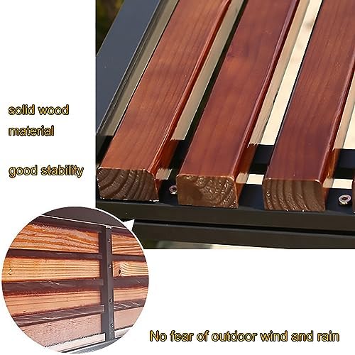Weather Resistant Outdoor Metal Garden Bench - Stylish No Backrest Design for Patios & Gardens - Durable 100/120/150 cm Furniture for Outdoor Relaxation