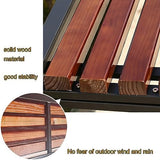 Stylish Outdoor Metal Garden Bench - Weather Resistant, No Backrest - Photo 4