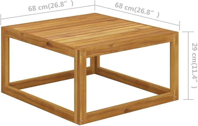 vidaXL Solid Acacia Wood Patio Chair with Comfy Cream Cushions - Weather-Resistant, Easy Maintenance, Suitable for Patio - Photo 5