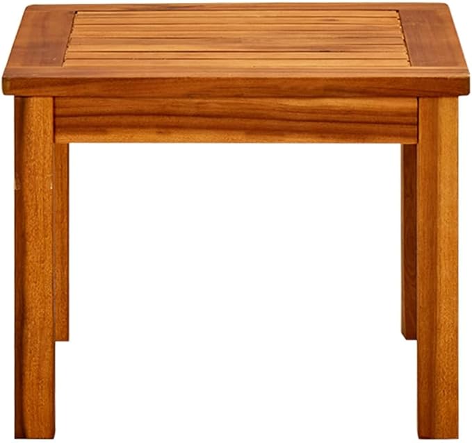 vidaXL Coffee Table Natural Wood Solid Acacia Wood 17.7x17.7 in Simple