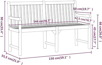 Benches for Outside,Patio Bench,Bench with Back,Yard Bench,Porch Bench,with Armrests,for The Front Porch,Deck, Balcony,Backyard,Garden, Lawn,Park, Path,59.1" Solid Acacia Wood