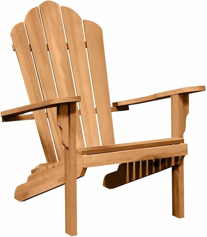 Brown Solid Teak Wood Adirondack Chairs 2 pcs 77 x 78 x 95 cm for Garden Patio, Durable Outdoor Furniture with Ergonomic Reclining Feature and Rustic Design,