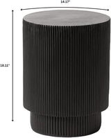 LeisureMod Modern Side Table Round Fiberstone Top Accent End Table for Home, Outdoor Patio, Living Room Sofa - Photo 3