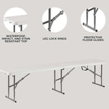 Plastic Folding Bench - Portable Bench Used for Indoor, Outdoor, Picnic, Party, Camping, Dining Seat - Photo 5
