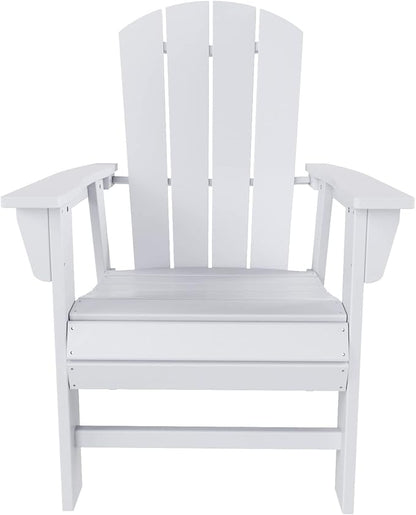 WO WESTIN OUTDOOR HDPE Laguna Adirondack Casual Patio Dining Chair,White